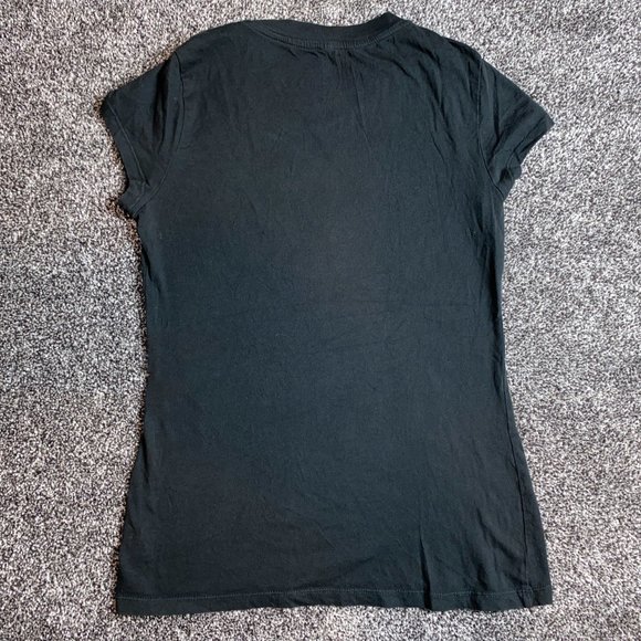 Disney Marvel Spider-Man Head in Stars Womens Large Black Short Sleeve Shirt - Picture 4 of 4